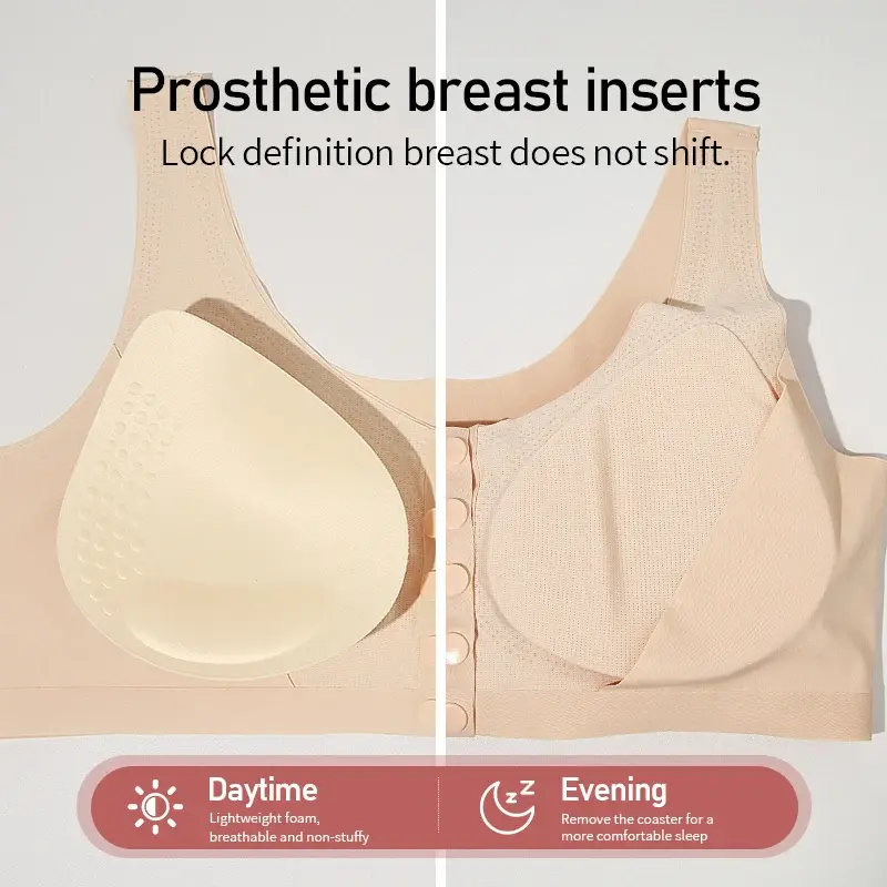 Thumbnail: Women’s Ice Silk Postoperative Bra – Silicone Vest Comfort Underwear