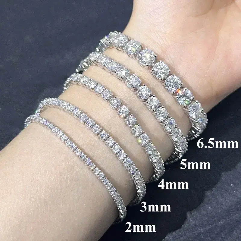Thumbnail: Unisex 925 Sterling Silver Moissanite Tennis Chain – Hip Hop Jewelry