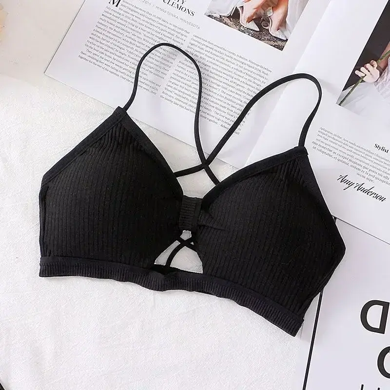 Thumbnail: Pure Cotton Sports Bra Fitness Vest Top with Breathable Straps