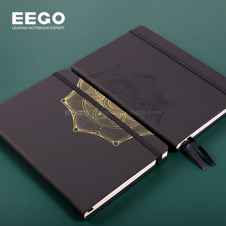 Thumbnail: Navy Blue A5 PU Leather Business Hardcover Notebook