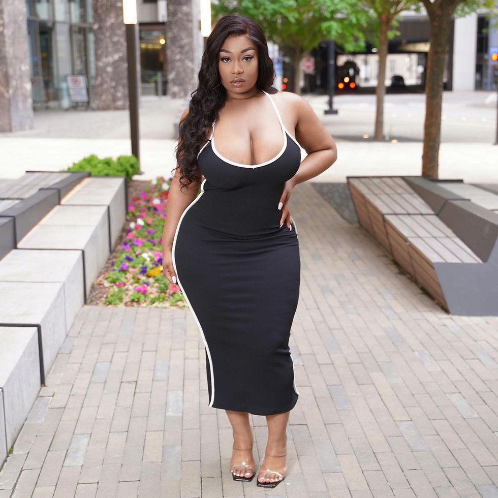 Thumbnail: Plus Size Sleeveless Split Jersey Summer Maxi Dress Women Sexy Fit