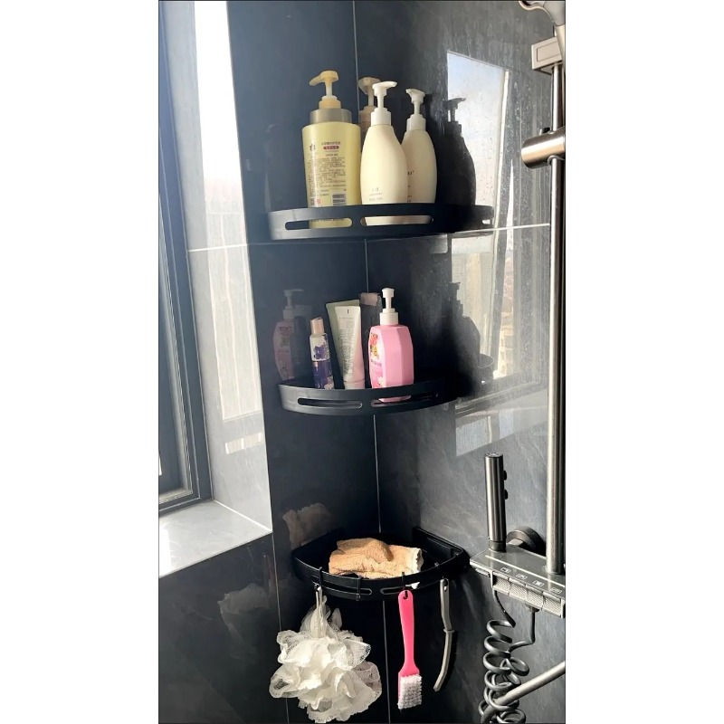Thumbnail: Strong Adhesive Bathroom Storage Rack, Rustproof & Waterproof