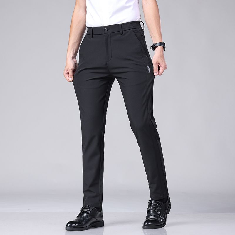 Thumbnail: Men’s Slim Stretch Straight-Leg Midweight Casual Pants
