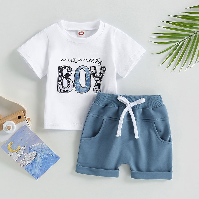 Thumbnail: Summer Cotton T-Shirt & Elastic Shorts Set for Baby Boys (1–3Y)