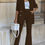 Thumbnail: Womens 2 Piece Blazer Set with High Waisted Straight Leg Pants