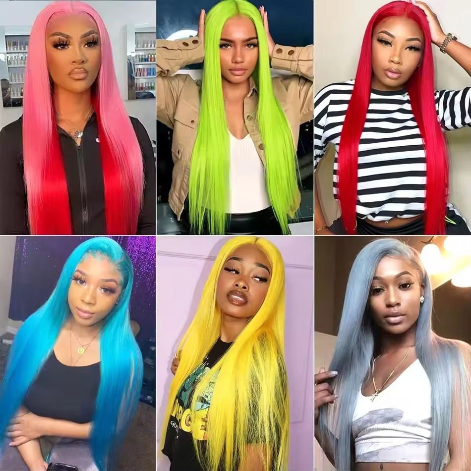 Thumbnail: 613 Blonde Straight Wig 13x6 HD Lace Brazilian Human Hair