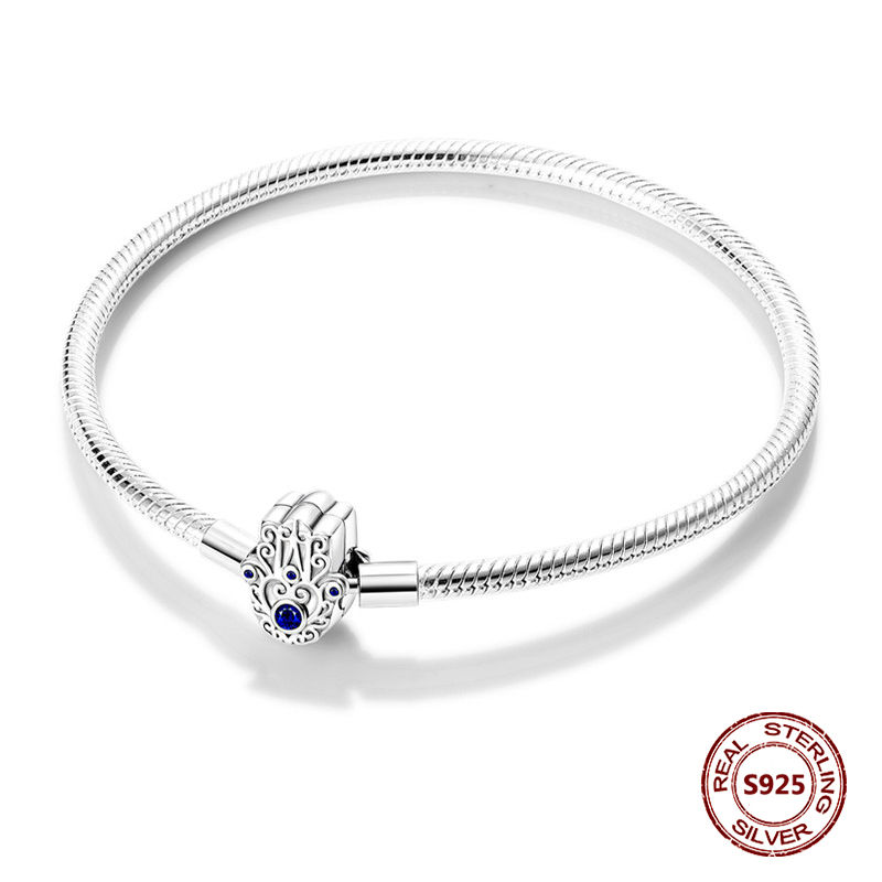 Thumbnail: Adjustable Silver Ocean Star Moon Luminous Bracelet 17 to 20CM