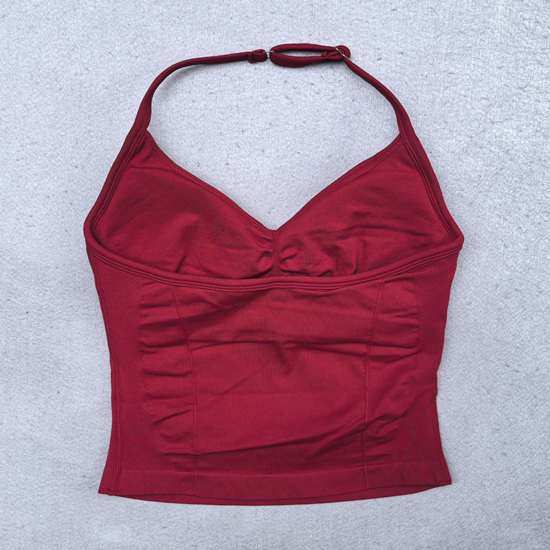 Thumbnail: Seamless Yoga Set – Padded Halter Tank Top & Scrunch Butt Leggings for Women