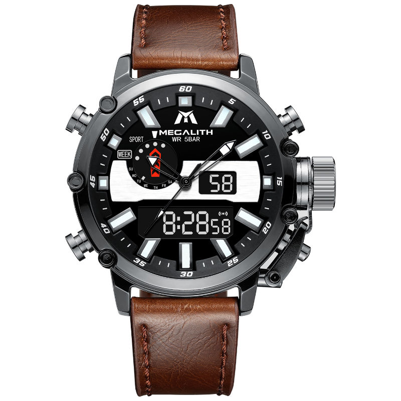 Thumbnail: Luxury Men's Analog LED Waterproof Sport Quartz Wrist Watch with Stylish Design