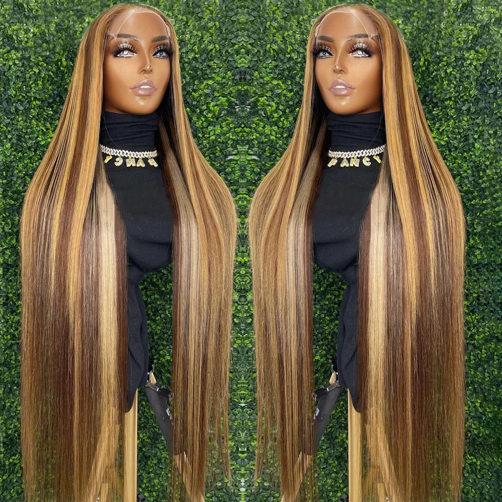 Highlight Straight Wig – 13x6 HD Lace Front, Long Blonde Brazilian Hair