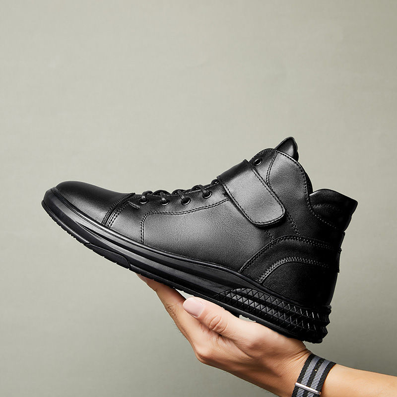 Thumbnail: Waterproof Winter Boots for Men Warm Plush Snow Sneakers Ankle High