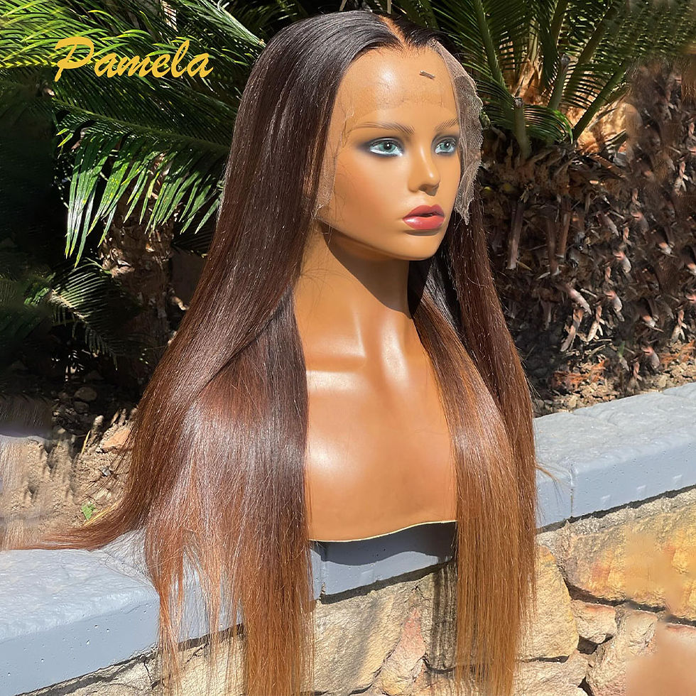 Ombre 1B/4 Bone Straight HD Lace Wig 13x6 Glueless – 30 Inches
