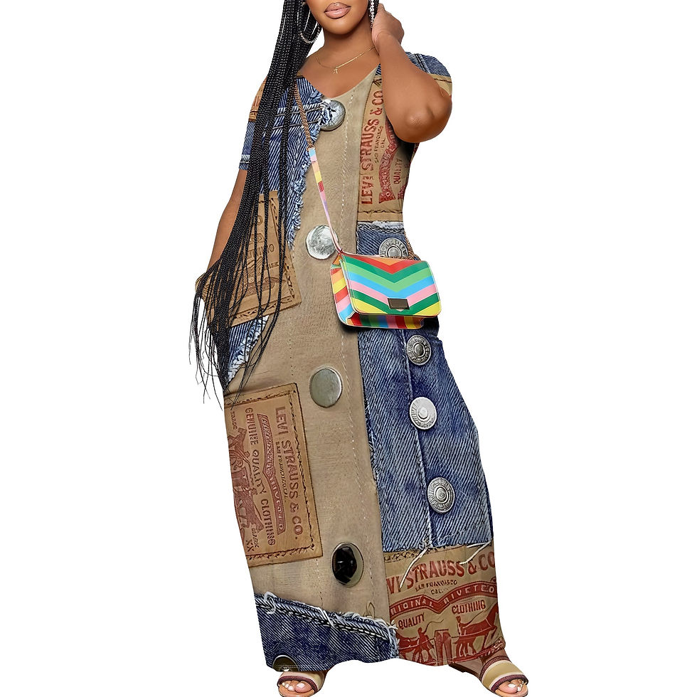 Thumbnail: Women's Casual Maxi Sundress with Pockets