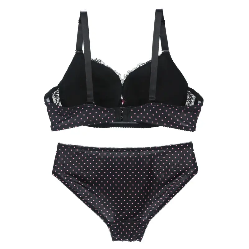 Thumbnail: Sexy Lace Push-Up Bra and Panties Set for Women BCDE Cup Plus Size