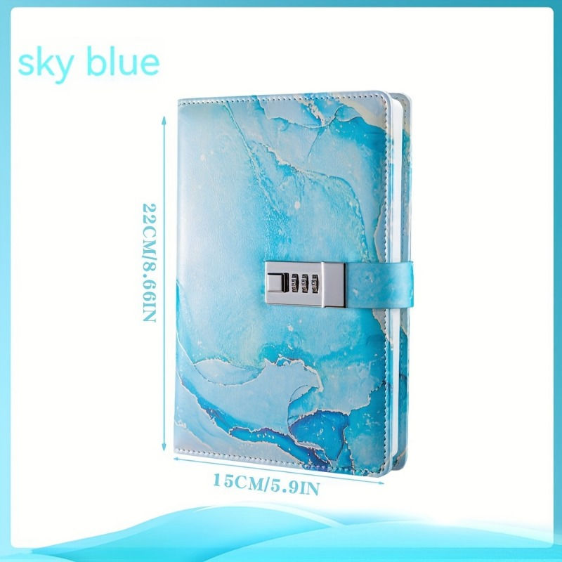 Thumbnail: A5 PU Leather Password Lock Journal Notebook for Students and Creative Writing