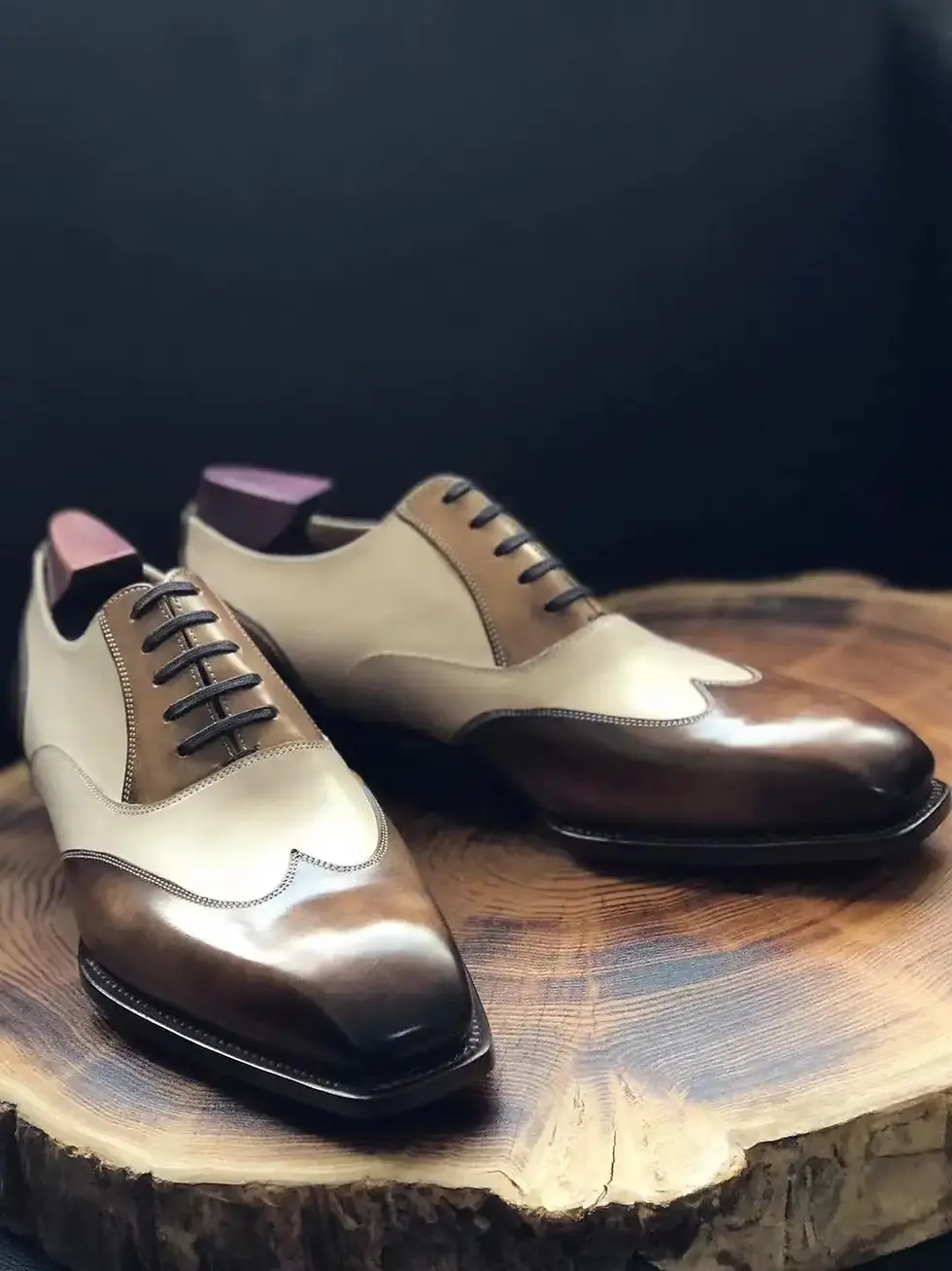 Thumbnail: LEOSOXS Handmade Genuine Leather Lace-Up Oxford Shoes for Men