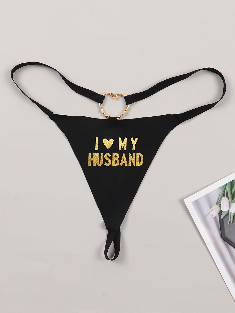 Thumbnail: Women's Printed G-String – Cheeky Letter Design with Soft Stretch Fit