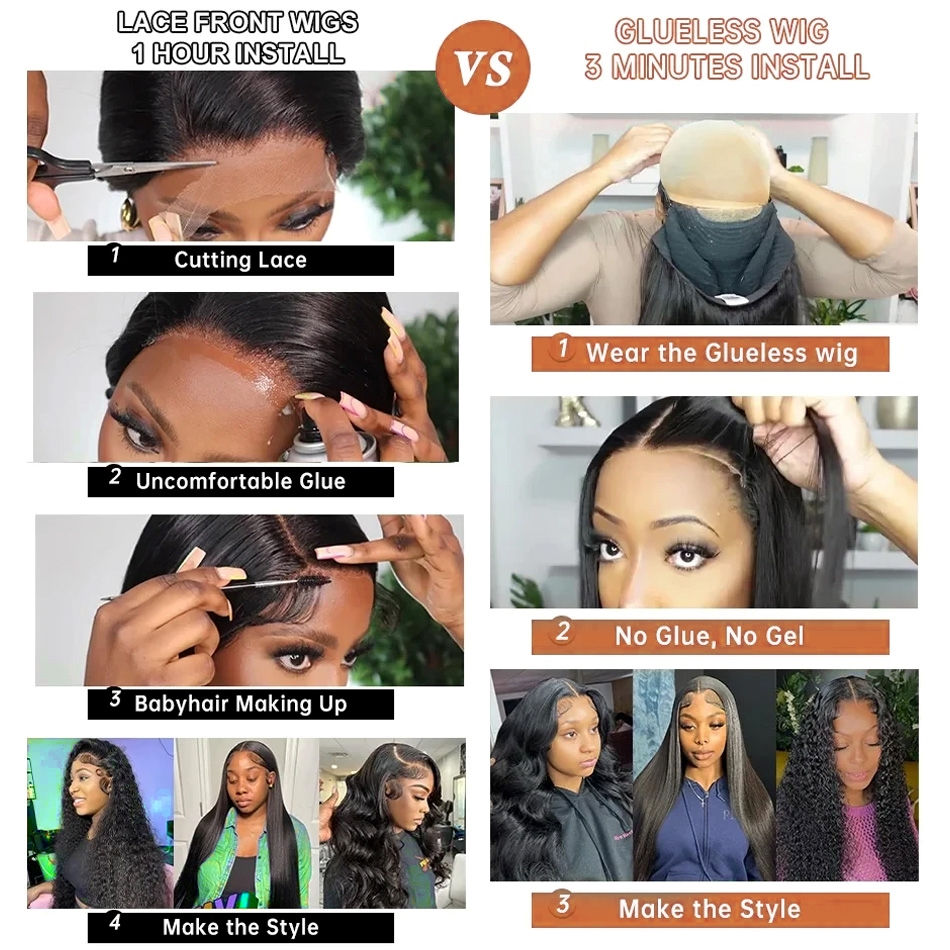 Thumbnail: Body Wave HD Lace Front Wig 13x6 Pre Plucked Brazilian Human Hair Long Length