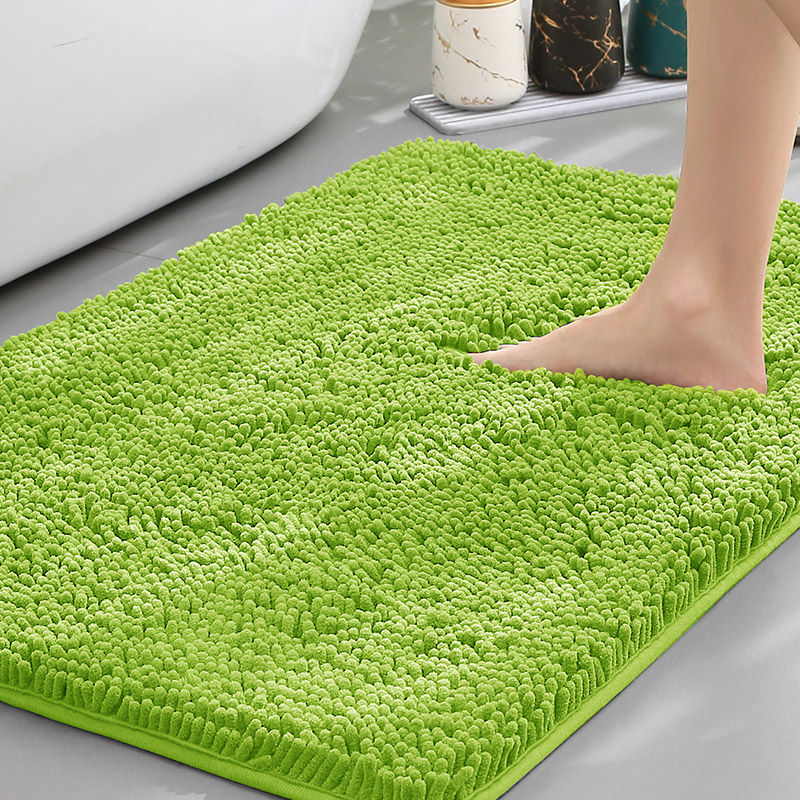 Thumbnail: Chenille Bathroom Mat – Soft, Absorbent, Non-Slip Rug for Bathtub & Living Room