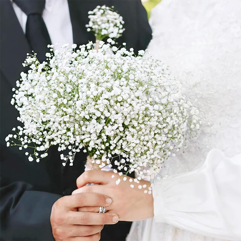 Thumbnail: Artificial Gypsophila Bouquet – 90-Head Plastic Flower Branch for Home Decor