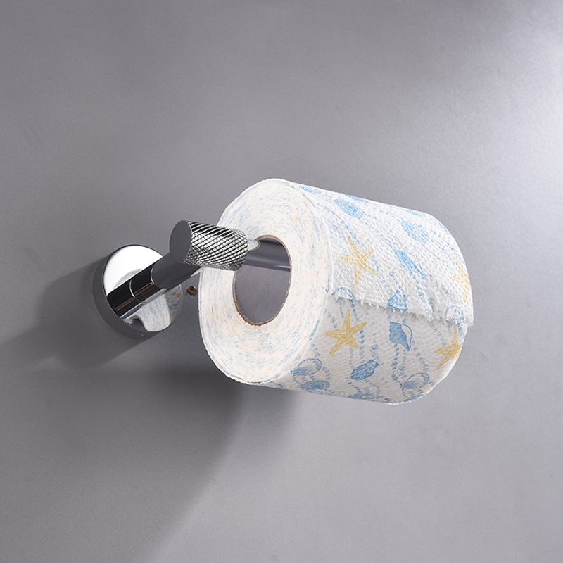 Thumbnail: Chrome Bath Hardware Set – 304 Stainless Steel Towel Rack & Toilet Paper Holder