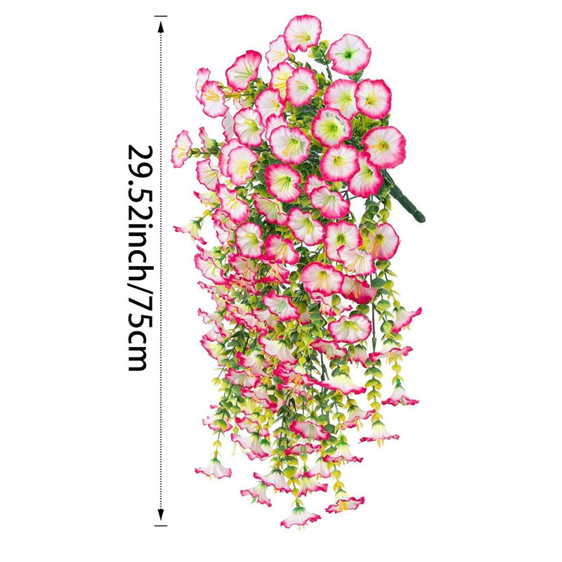 Thumbnail: Artificial Morning Glory Vine – Plastic Hanging Floral String for Outdoor Decor