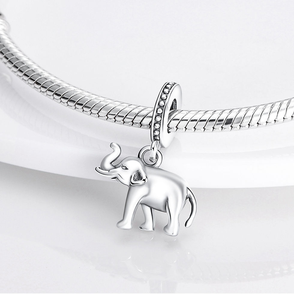 Thumbnail: Sterling Silver Dog Heart Charm Bead Pendant for Original Bracelet Jewelry