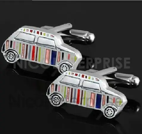 Thumbnail: Vintage Bus and Traffic Car Brass Cufflinks for Men