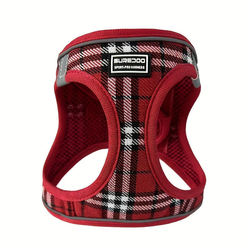 Thumbnail: Adjustable Reflective Dog Chest Harness with Traction Rope – Safe & Comfortable