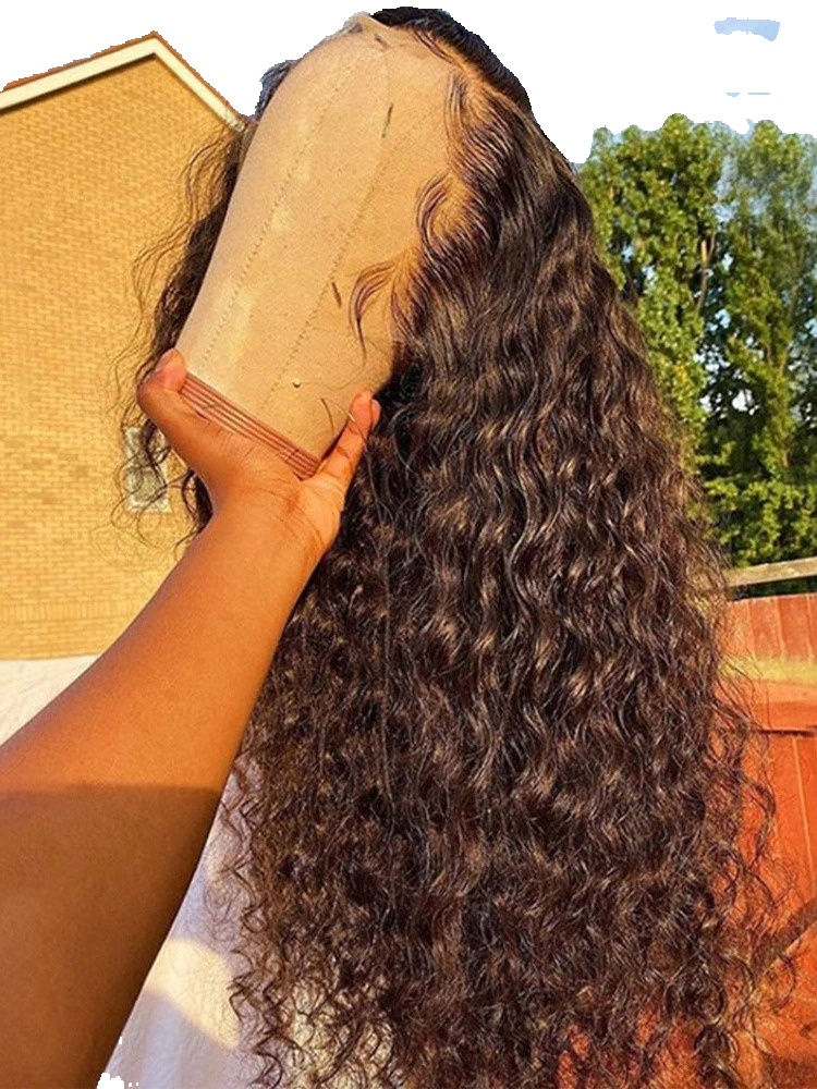 Thumbnail: Deep Wave HD Lace Wig – 180% Density 30–40 Inch Glueless Human Hair