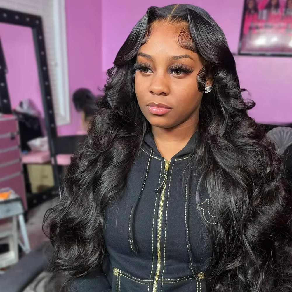 250% Density 30-40 Inch HD Body Wave Lace Front Brazilian Wig