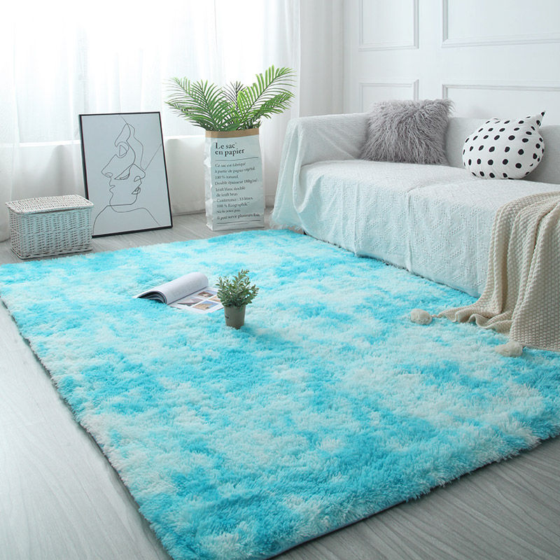 Thumbnail: White Fluffy Hall Carpet – Modern Soft Rug for Living Room & Bedroom