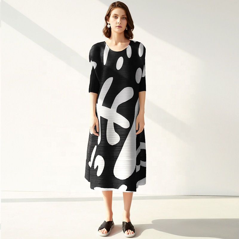 Thumbnail: Casual Dresses Mother Dress 2020 Summer Women Clothing  Plus Size Printed Dress