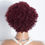 Thumbnail: 99J Burgundy Pixie Cut Kinky Curly Wig – Short Remy Human Hair