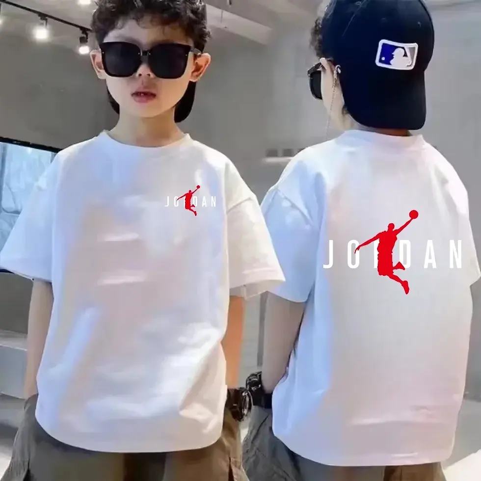 Thumbnail: Kids Summer Cotton T Shirt with Breathable Fabric and Fun Print Design