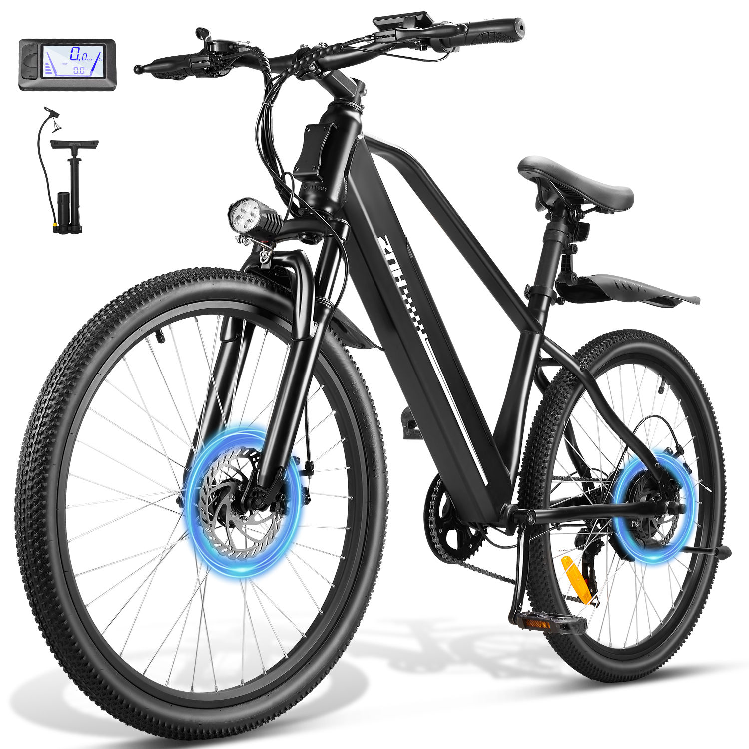 26" Electric Mountain Bike for Adults with 1000W Peak Motor and 48V Battery