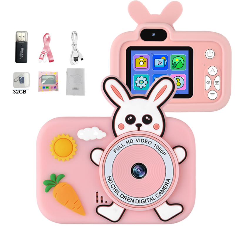 Thumbnail: Kids Digital Camera – 1080P HD Cartoon Toy with Silicone Case & 2-Inch Screen