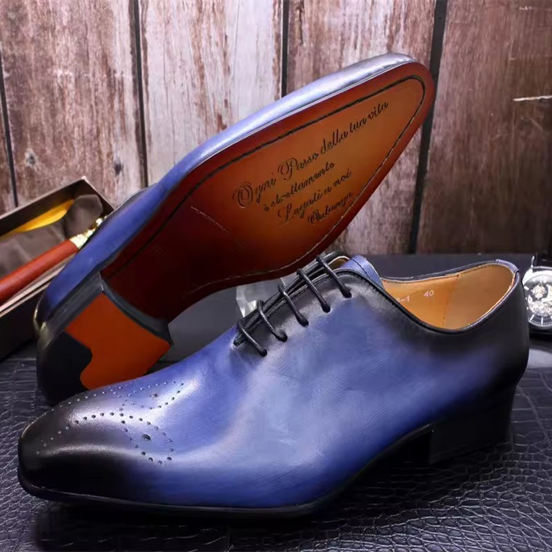 Thumbnail: Luxury Genuine Leather Oxfords Shoes Formal Business Casual Shoe