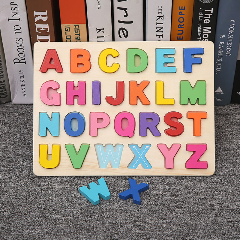 Thumbnail: Montessori Wooden Shape Matching Educational Block Set