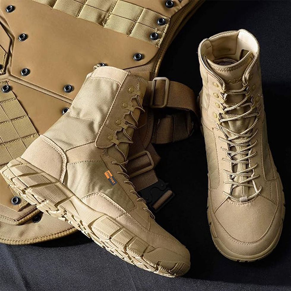 Thumbnail: Mens Tactical Combat Boots Waterproof Lace Up Outdoor Training Shoes