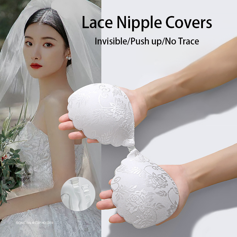 Thumbnail: Silicone Push Up Bra with Invisible Support and Reusable Nipple Covers for Women