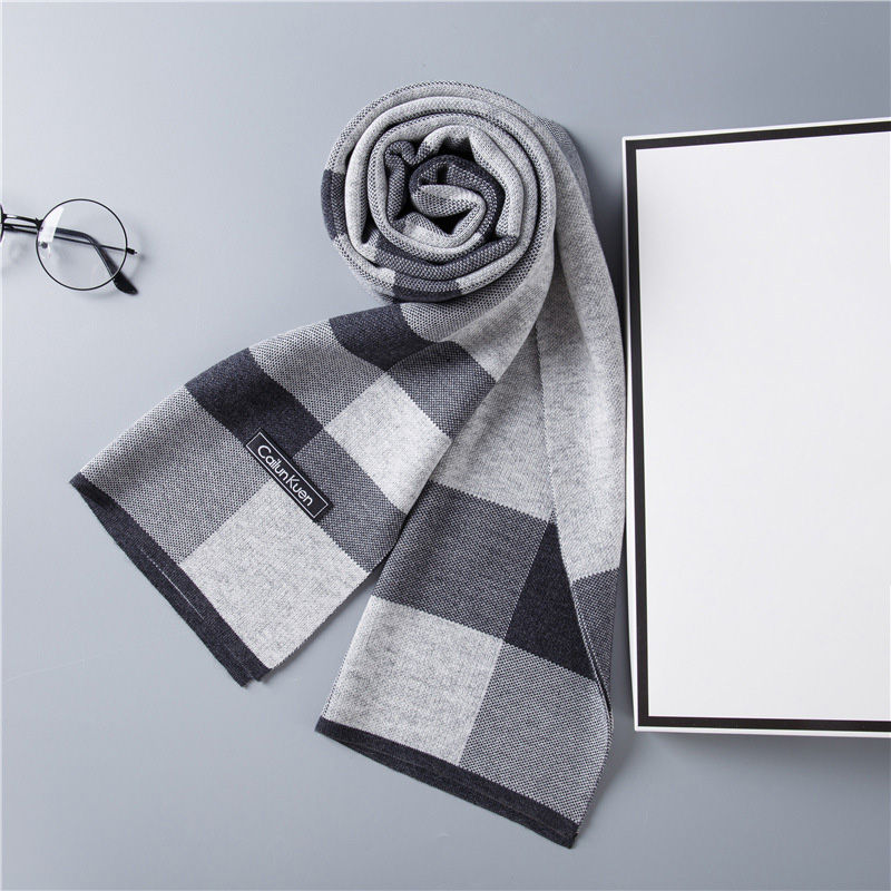 Thumbnail: Men’s Cashmere Plaid Scarf – Luxury Designer Lightweight Winter Wrap