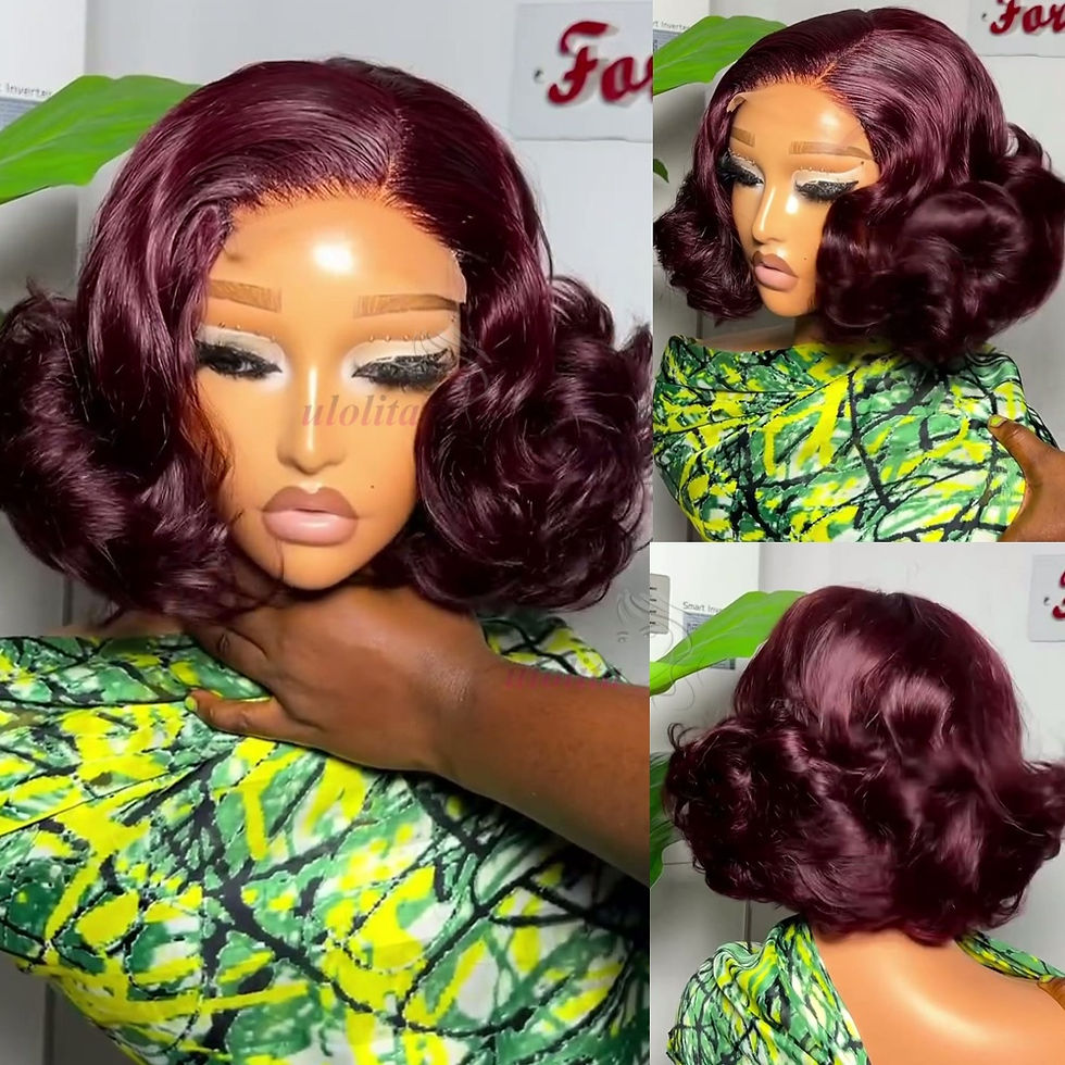 Thumbnail: Loose Body Wave Chocolate Brown 4x4 HD Lace Frontal Bob Human Hair Wig 12 Inch