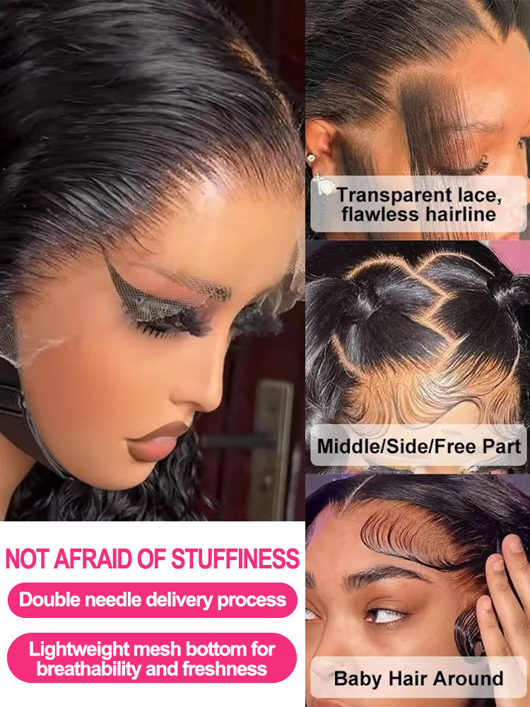 Thumbnail: Loose Deep Wave 13x4 HD Lace Front Wig Brazilian Human Hair 30 Inch