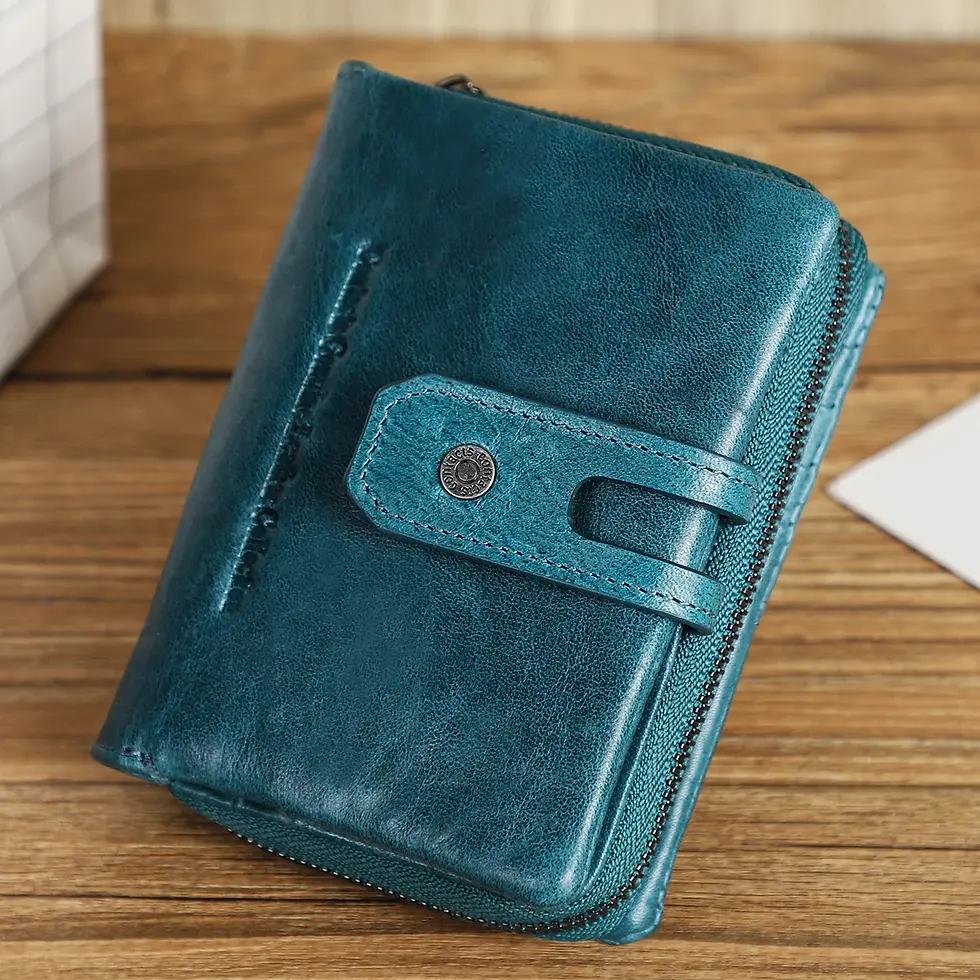 Thumbnail: Women’s Genuine Leather Small Short Wallet with Coin Purse and Card Holder