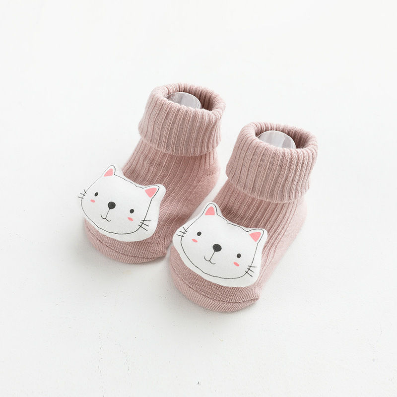Thumbnail: Baby Non-Slip Cotton Socks – Cute Cartoon Anti-Skid Socks for Boys & Girls(0–3Y)