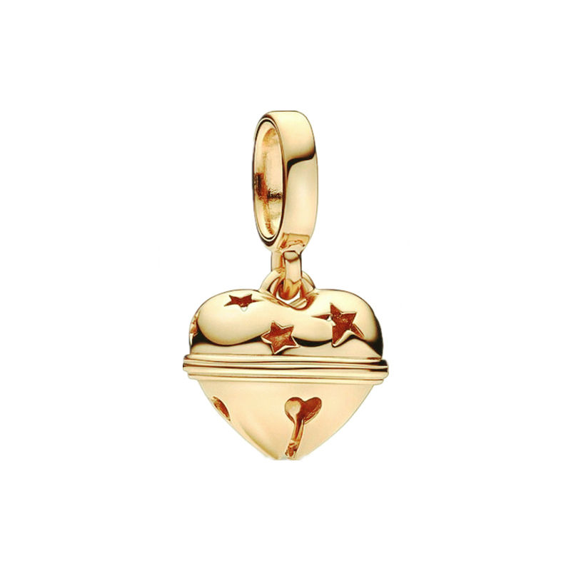 Thumbnail: Gold Lucky Heart Flower Dragon Snowflake Family Tree Charm Bead for Bracelet