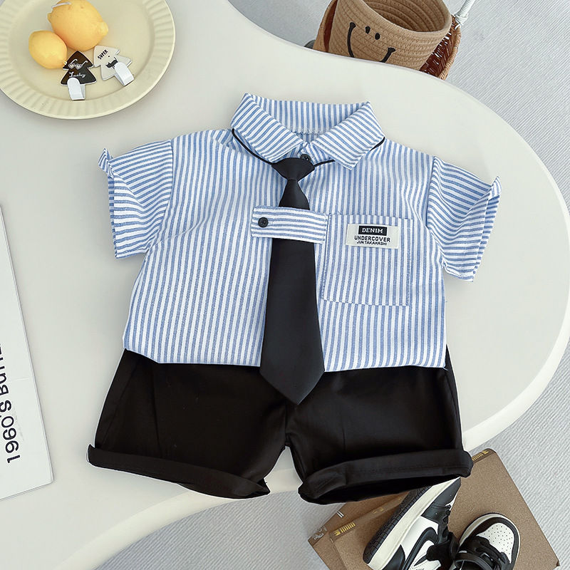 Thumbnail: Toddler Birthday Party Clothes – Baby Boys Summer Jumpsuit Clothing Set