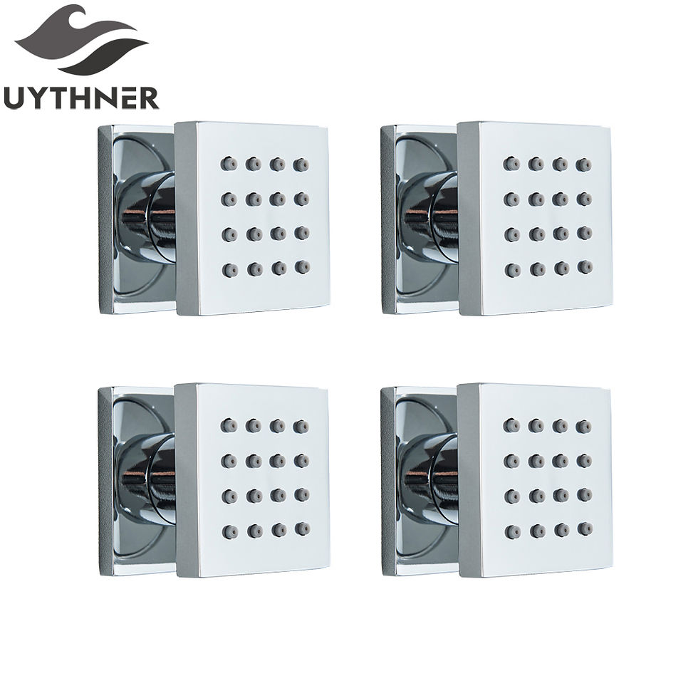Thumbnail: Brass Square Shower Body Jets – 4–6pc Concealed SPA Massage Sprays