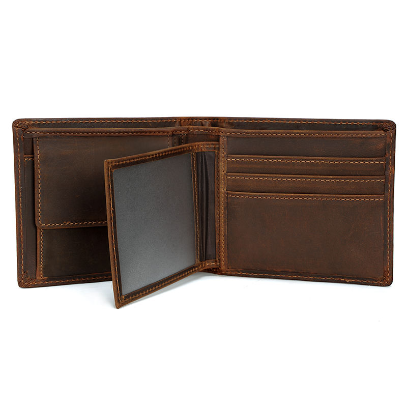 Thumbnail: Handmade Luxury Leather Coin Wallet for Men with RFID Protection